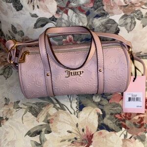 JUICY COUTURE MINI BARREL CROSSBODY BAG DUSTY BLUSH NWT